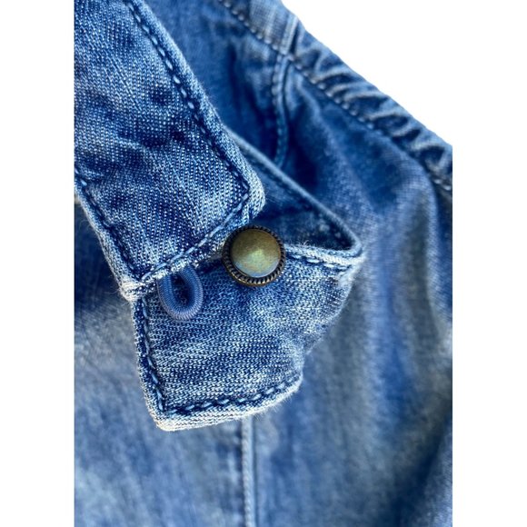 Pilcro And The Letterpress Overalls Womens 0 Halter Wide Leg Denim Anthropologie - Picture 6 of 12